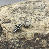 316L Stainless Steel Hollow Cross Floating Dangles Big Hole Pendant Charms