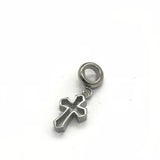316L Stainless Steel Hollow Cross Floating Dangles Big Hole Pendant Charms