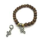 316L Stainless Steel Hollow Cross Floating Dangles Big Hole Pendant Charms