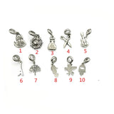 316L Stainless Steel Pattern Dangles Floating Charms Pendant for DIY Bracelet