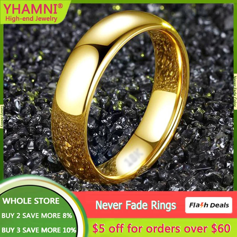 Stainless Steel Rings Men Women Wedding Bands Couple Jewelry Gift