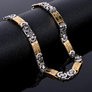 10MM Stainless Steel Cross Necklace for Men