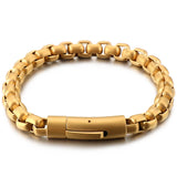 Vintage Stainless Steel Men Bracelet 8MM Chain Link Bangle