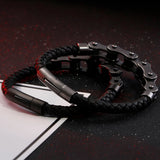 Frosted Stainless Steel Bike Chain Bracelet Men - Ghost Rider