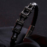 Frosted Stainless Steel Bike Chain Bracelet Men - Ghost Rider