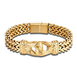 Punk Mesh Chain Bracelet Stainless Steel Magnetic Clasp Wristband
