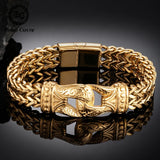 Punk Mesh Chain Bracelet Stainless Steel Magnetic Clasp Wristband