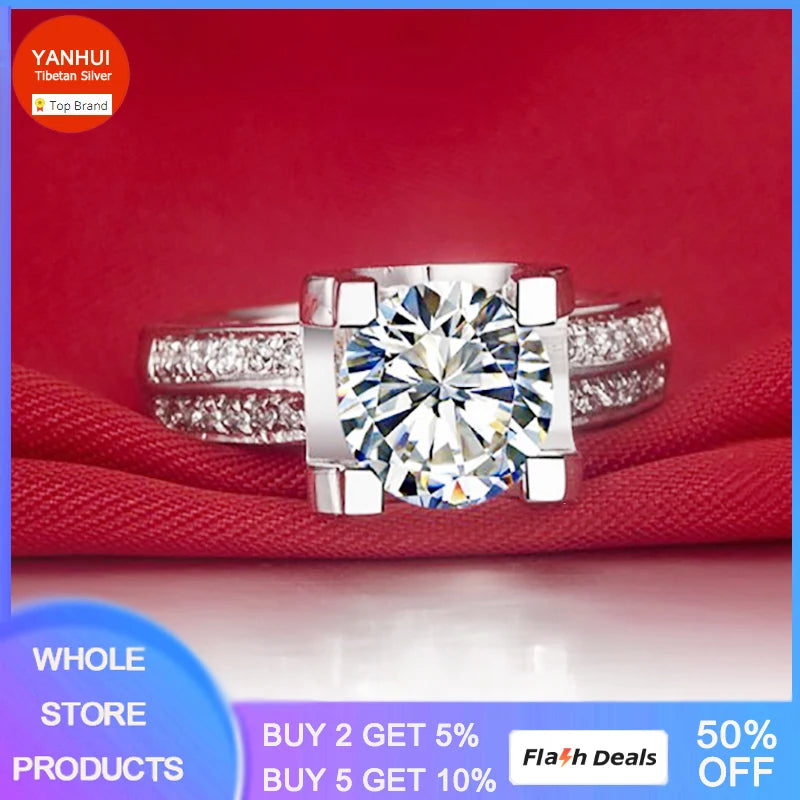 Allergy-Free Pure Tibetan Silver Ring Wedding Band Gift for Women