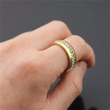 Stainless Steel Zircon Engagement Ring Gift Jewelry