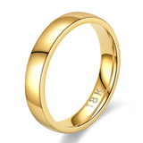 Never Fade Ring 4mm Stainless Steel Wedding Band (Free Sent Earring)