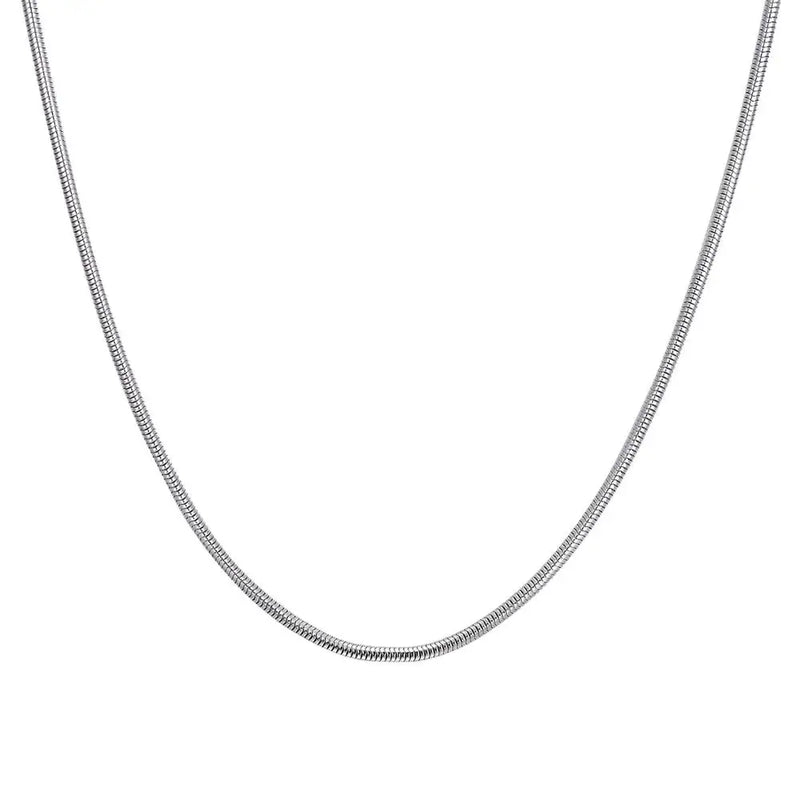 Stainless Steel Snake Chain Necklace Men Women