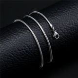 Stainless Steel Snake Chain Necklace Men Women