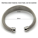 Stainless Steel Twisted Wire Bracelets Bangles - Rose/Silver