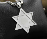 Men's Stainless Steel Magen Star of David Pendant Necklace