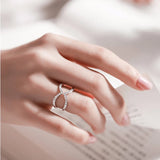 Tibetan Silver Ring Line Aesthetics Stacked Rings For Women Jewelry