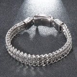Never Fade Wristband Mesh Link Chain Men Bracelet Stainless Steel Man Bracelets