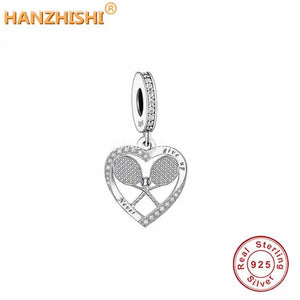 925 Sterling Silver Racket Pendant Necklace - Anniversary Birthday Gift