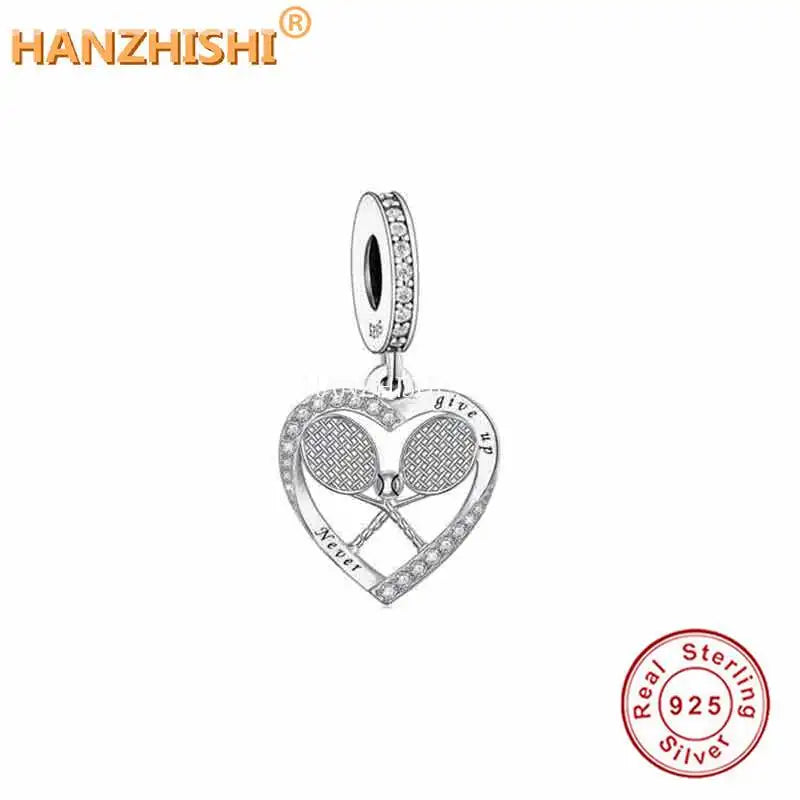 925 Sterling Silver Racket Pendant Necklace - Anniversary Birthday Gift