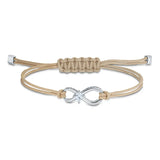 Eternal Love Woven Bracelet Set Wedding Jewelry Crystal Bracelet