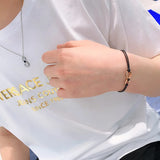 Eternal Love Woven Bracelet Set Wedding Jewelry Crystal Bracelet