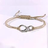 Eternal Love Woven Bracelet Set Wedding Jewelry Crystal Bracelet