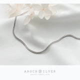 1.5mm Zirconia Sterling Silver Tennis Choker Necklace for Women