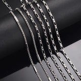 Stainless Steel Square Pearl Chain Necklace DIY Jewelry