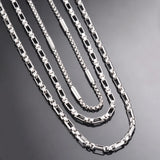 Stainless Steel Square Pearl Chain Necklace DIY Jewelry