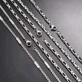Stainless Steel Square Pearl Chain Necklace DIY Jewelry