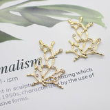 10 Pcs Metal Branches Rhinestones Jewelry Accessories