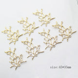 10 Pcs Metal Branches Rhinestones Jewelry Accessories