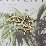 10 Pcs Metal Branches Rhinestones Jewelry Accessories