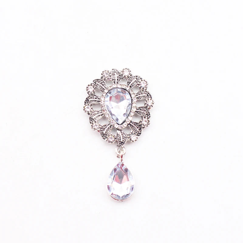 10Pcs 26*50MM Rhinestone Glass Crystal Jewelry Pendant