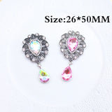 10Pcs 26*50MM Rhinestone Glass Crystal Jewelry Pendant
