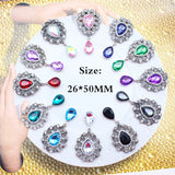 10Pcs 26*50MM Rhinestone Glass Crystal Jewelry Pendant