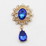 10 Rhinestone Crystal Flat Brooches for DIY Crystal Accessories