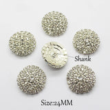 10pc 25mm Round Arch Transparent Rhinestone Buttons for Party Accessories