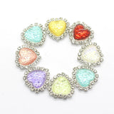 DIY Heart-Shaped Rhinestone Crystal Sequin Jewelry Accessories