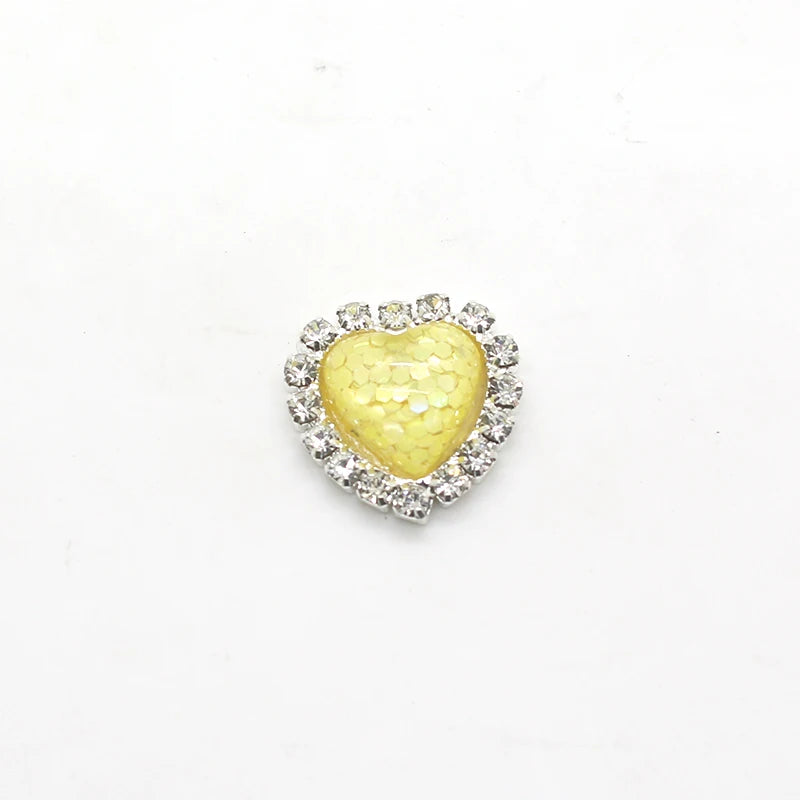 DIY Heart-Shaped Rhinestone Crystal Sequin Jewelry Accessories