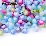 100-400Pcs 4x7mm Heart Acrylic Beads Spacer Jewelry Making DIY Bracelet