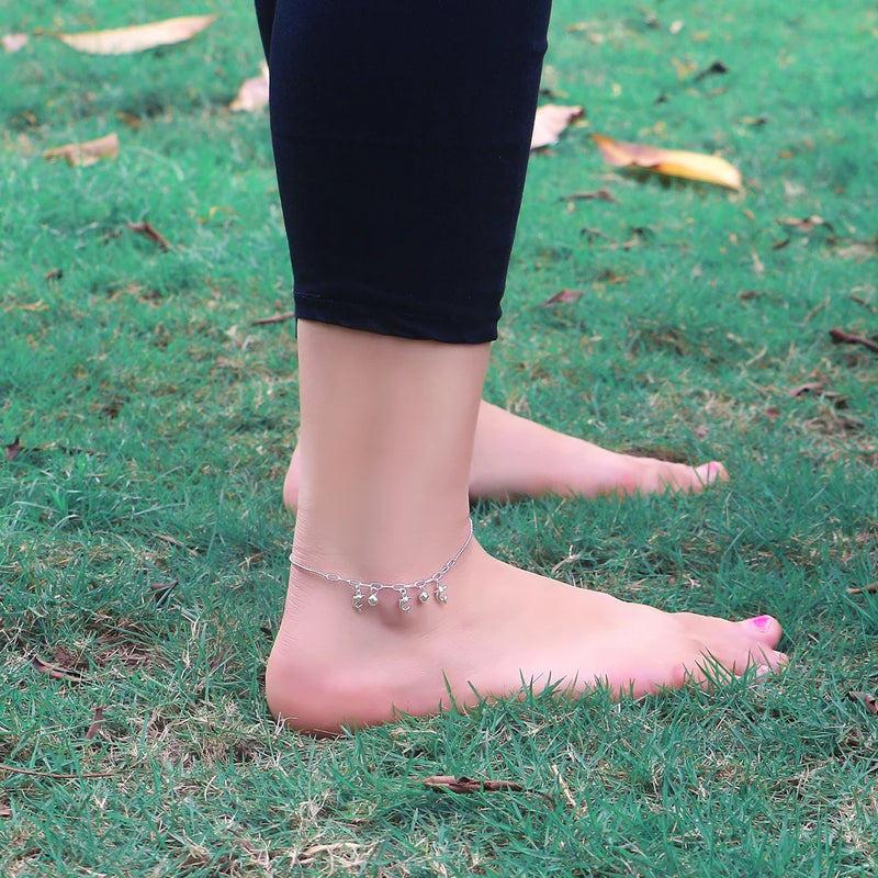 925 Silver Dolphin Pendant Anklet for Women