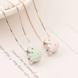 925 Silver Bead Charm & Mark Sign Clear CZ Enamel Charms Fit Bracelets DIY