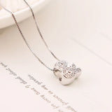 925 Silver Bead Charm & Mark Sign Clear CZ Enamel Charms Fit Bracelets DIY