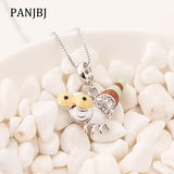 925 Silver Big Eye Bug Worm Charm Pendant CZ Enamel Beads