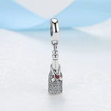 925 Silver Celebration Drink Bottle Charm for Bracelets Necklace