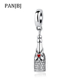 925 Silver Celebration Drink Bottle Charm for Bracelets Necklace