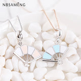 925 Silver Chinese Fan Pendant Enamel Charms for Bracelets Women