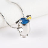 925 Silver Cocktail Drink Goblet Enamel Charm Bead for Bracelets