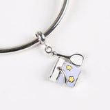 Sterling Silver Coffee Cup Charm Enamel DIY Jewelry