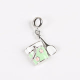 Sterling Silver Coffee Cup Charm Enamel DIY Jewelry